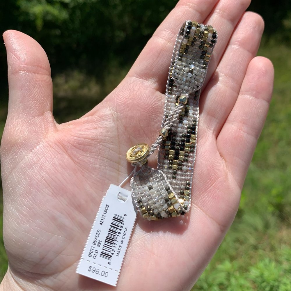 KENDRA SCOTT • Britt Gold Beaded Bracelet in Neutral Mix* - Picture 3 of 10